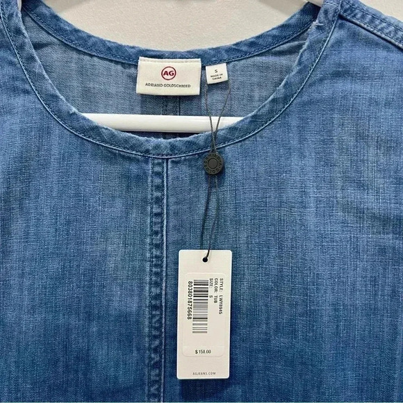 AG ADRIANO GOLDSCHMIED TAWNY RAW 100% Cotton Size Small‎ Turbulence - Picture 4 of 8